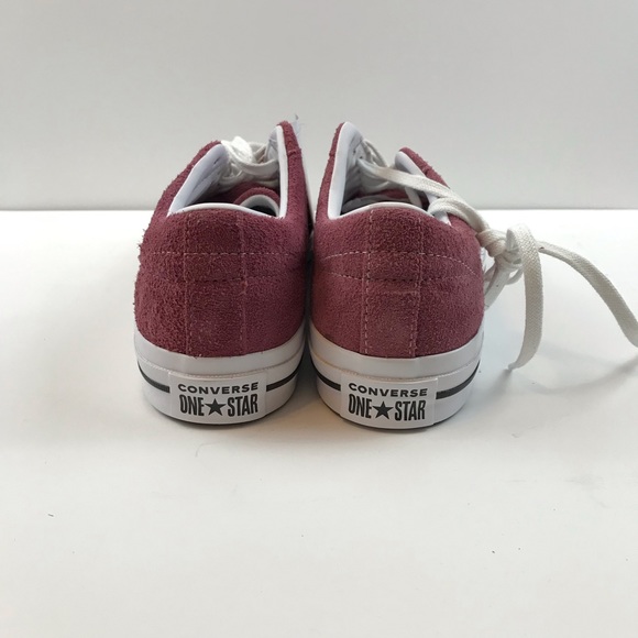 New Burgundy Suede Converse one star men’s shoes - Picture 5 of 7